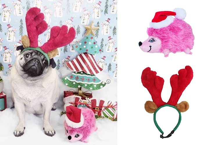 dogs dressed up for christmas