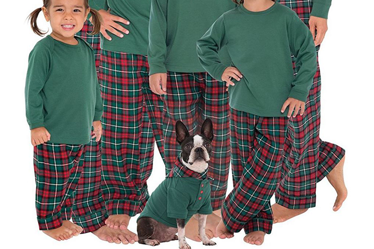 dog matching pyjamas