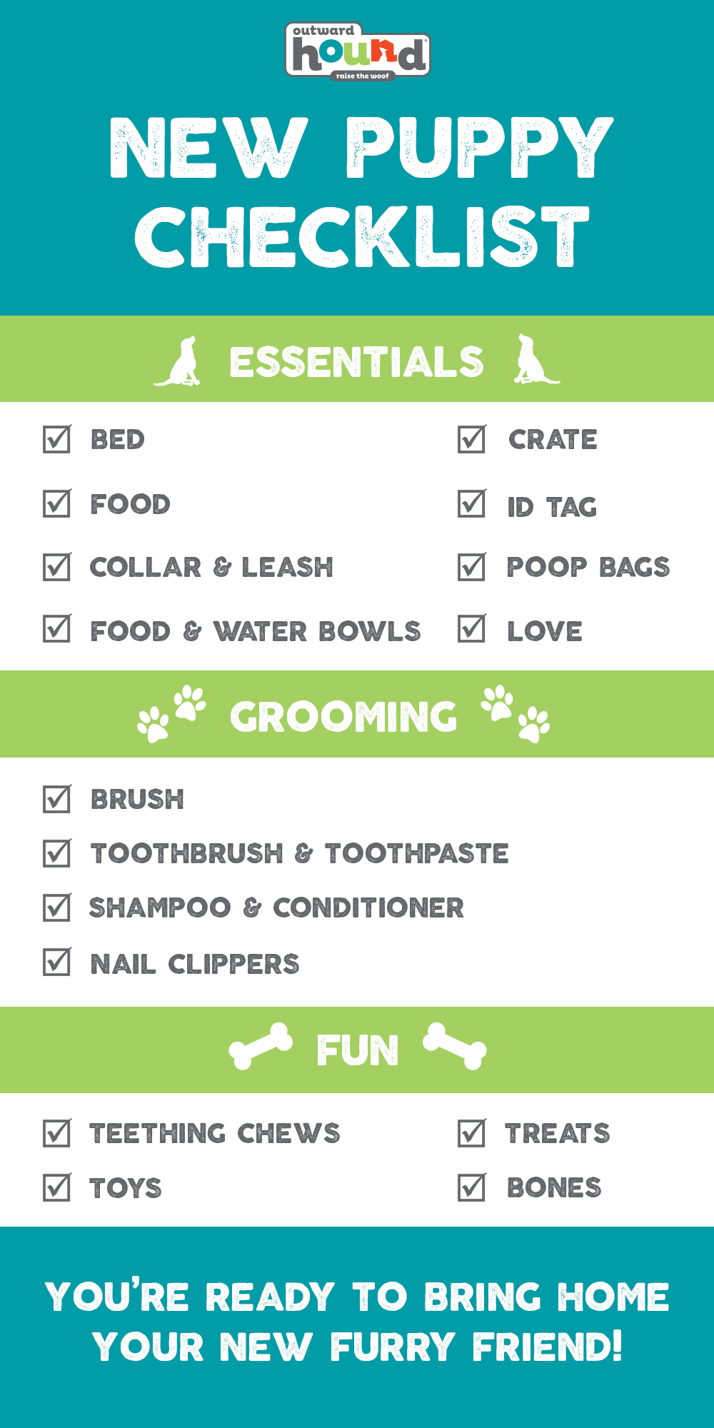 pre puppy checklist