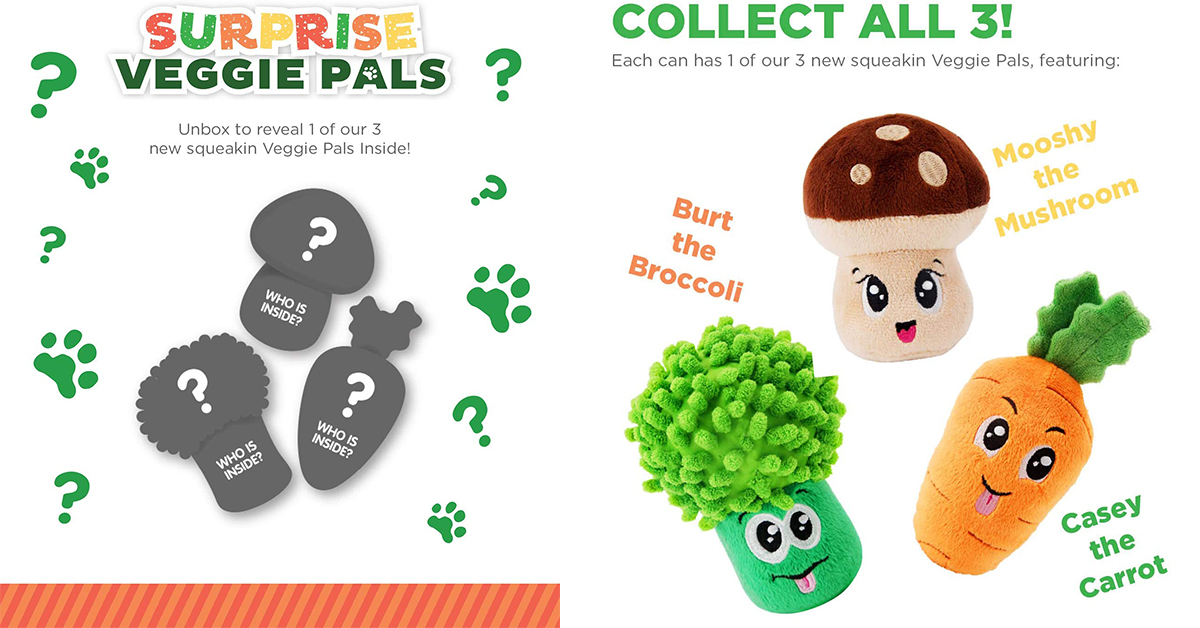 Veggie Pals are fun collectible toys for dogs