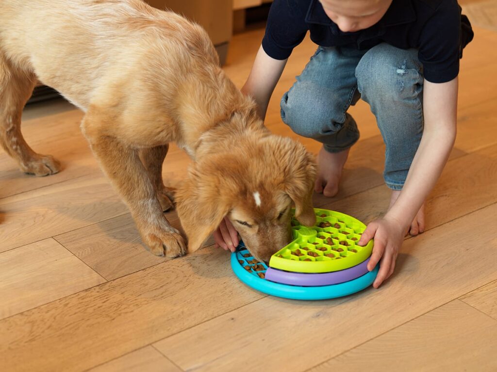 lickin layers dog puzzle. quiet dog toys